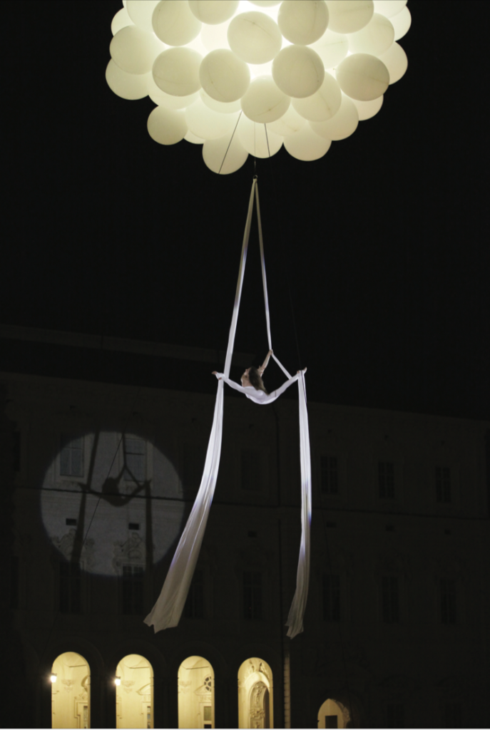 Erika Leamy Extreme Aerial Performance at Reggia di Venaria